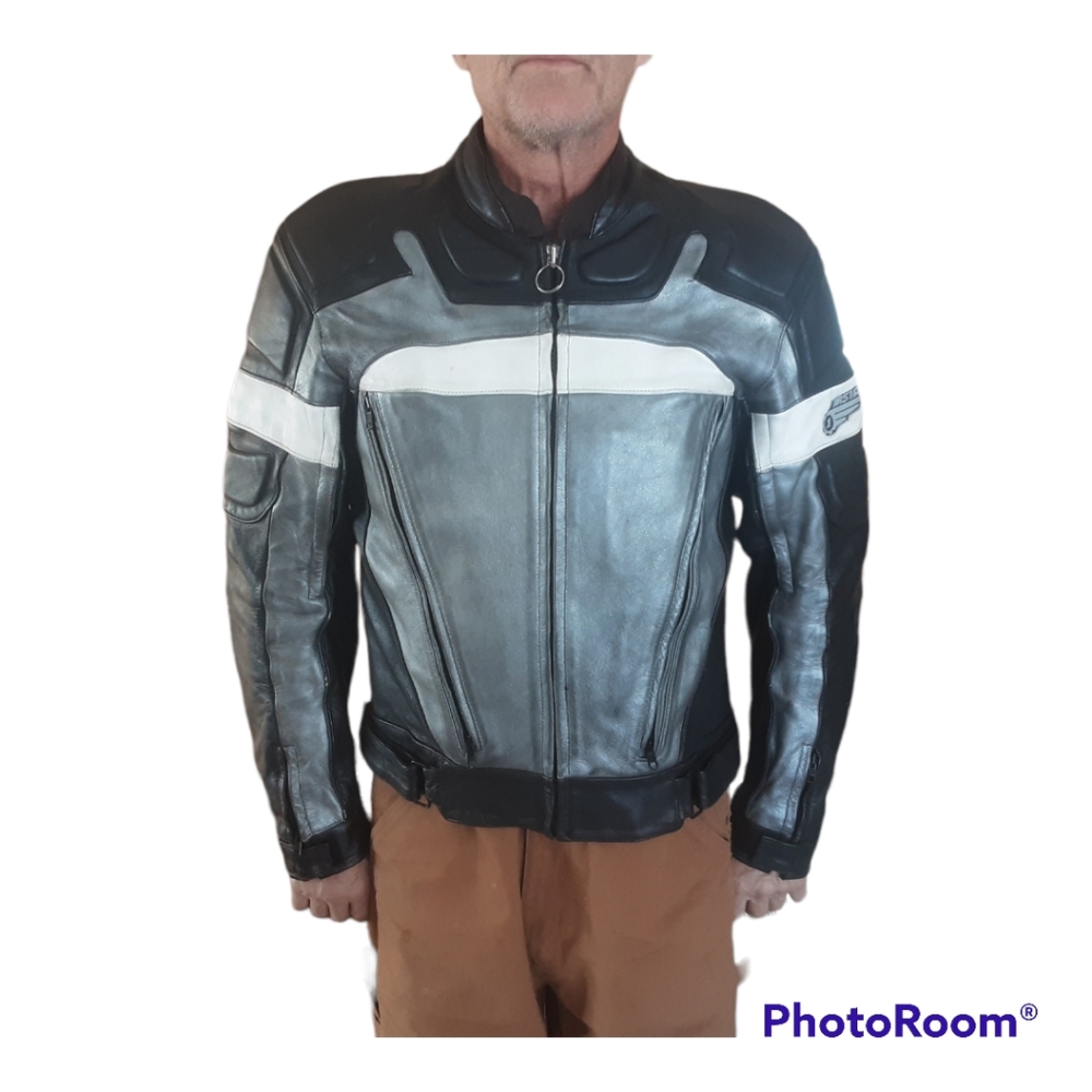 First Gear Motorcycle Jacket Leather Large